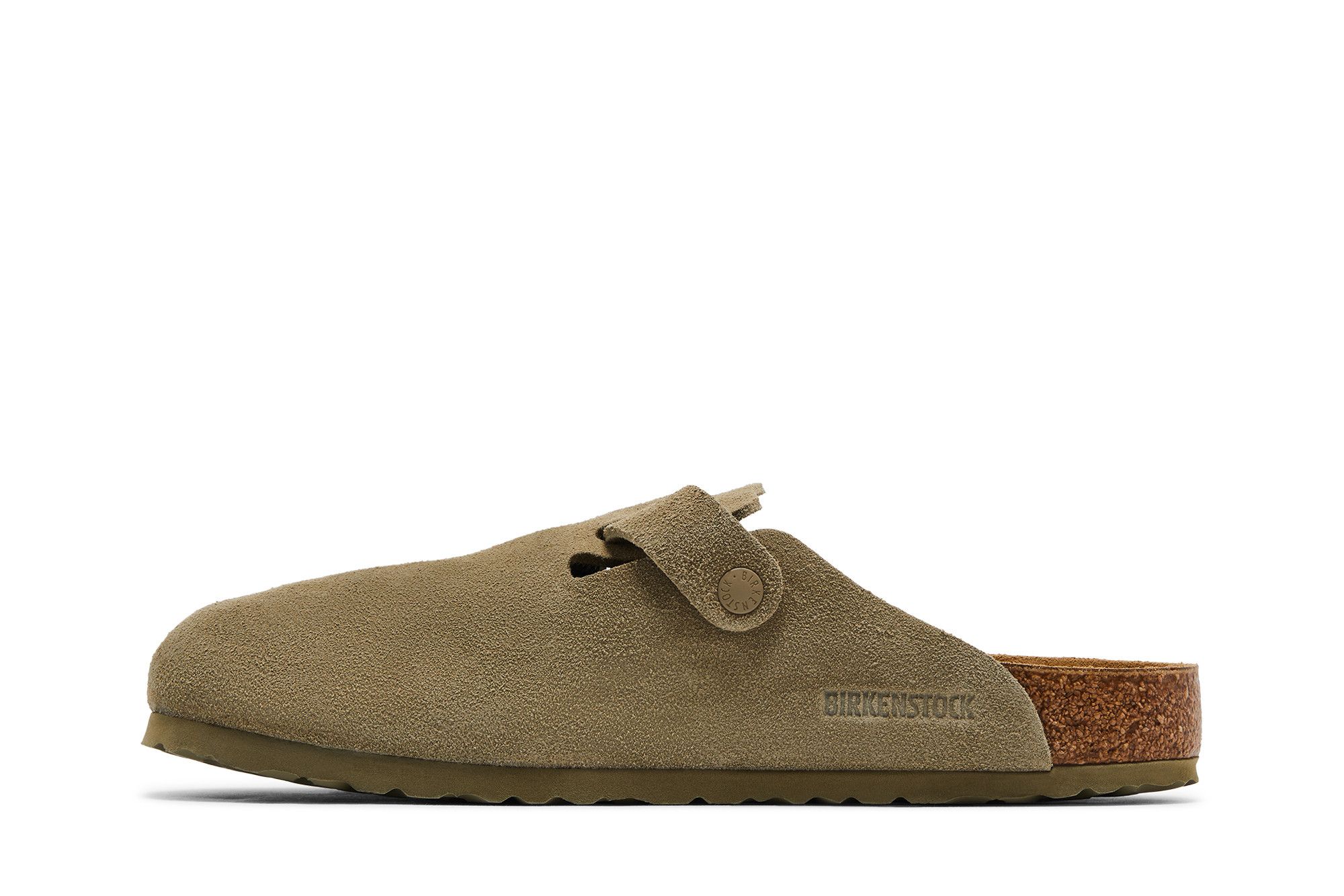 Buy Birkenstock Boston Suede Leather 'Faded Khaki' - 1025788 | GOAT