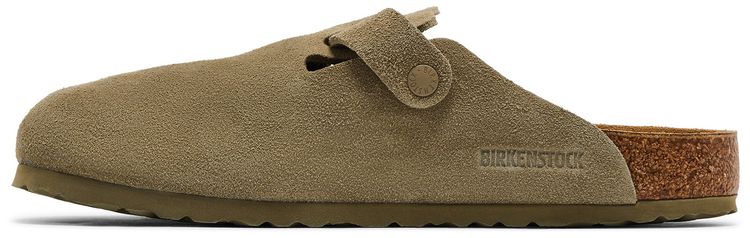 Birkenstock Boston Suede Leather Faded Khaki