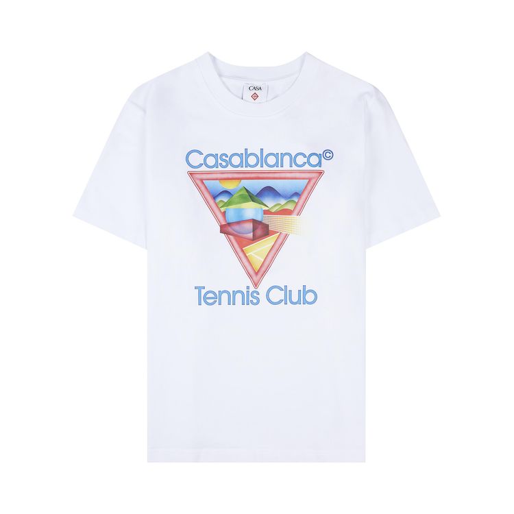 Casablanca Tennis Club Icon Printed T Shirt White