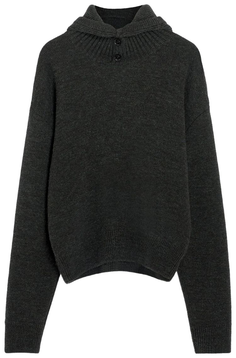 Lemaire Hooded Sweater Dark Espresso