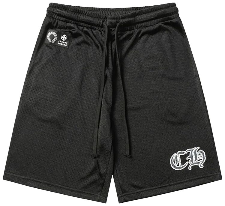 Chrome Hearts Mesh Varsity Shorts Black