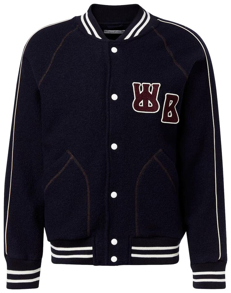 Wales Bonner October Varsity Jacket Navy