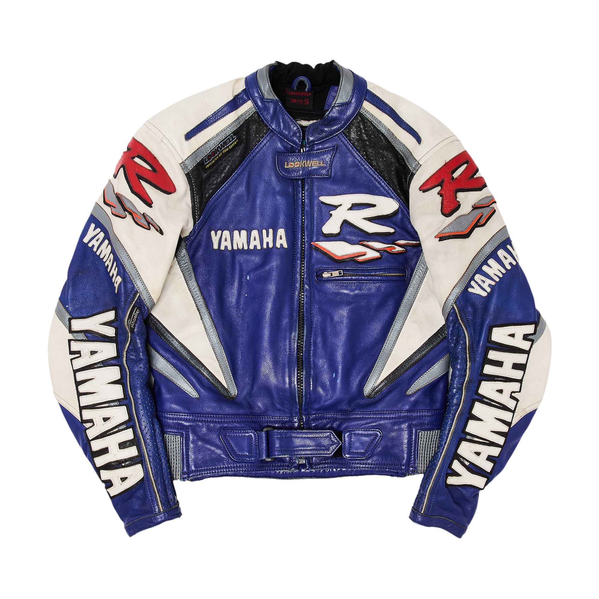 90〜00年代YAMAHA インターナショナル ヴィンテージ レザージャケット Buy Vintage Yamaha Leather Motorcycle Racing Jacket 'Blue' - 06707