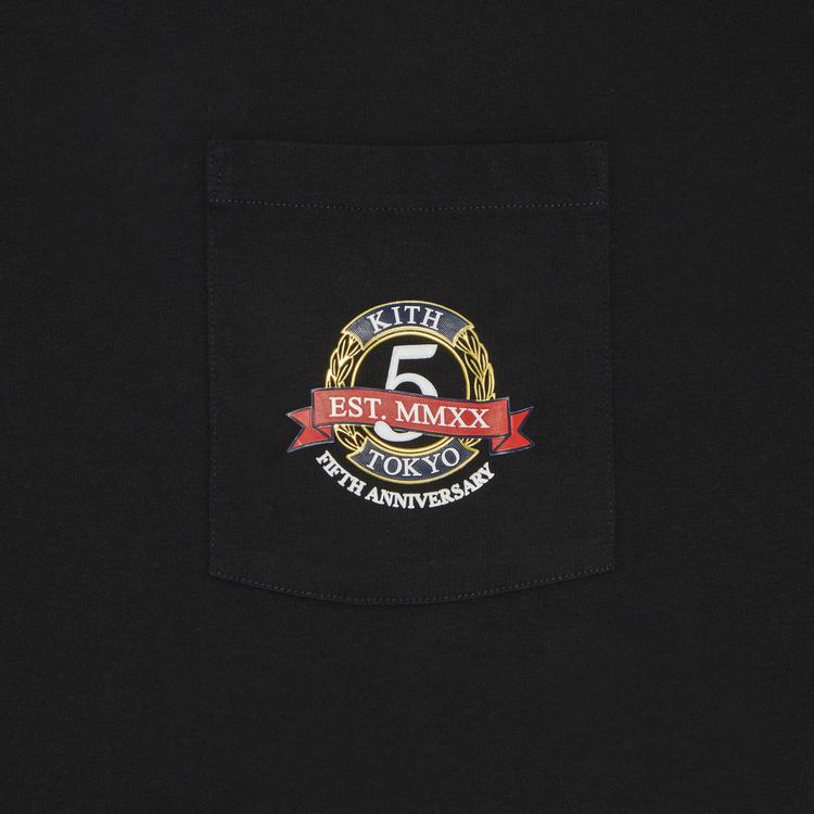 Kith Tokyo 5 Year Anniversary Pocket Tee Black