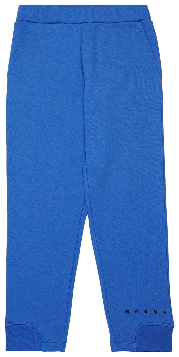 Marni Kids Unbrushed Fleece Sweatpants Blue