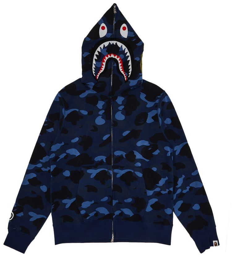 BAPE Color Camo Shark Full Zip Hoodie Navy