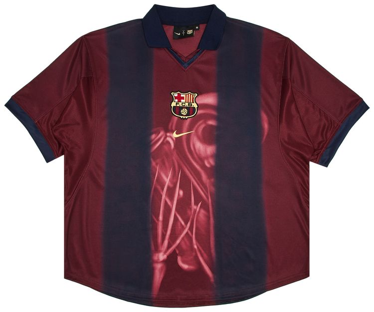 Nike FC Barcelona x Cactus Jack Retro 200001 Home Skeleton Jersey RedBlue