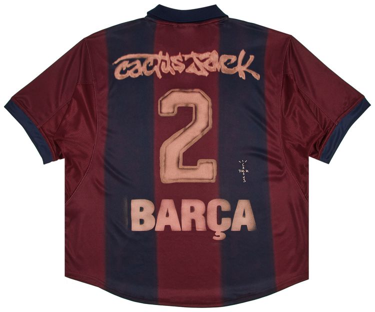 Nike FC Barcelona x Cactus Jack Retro 200001 Home Skeleton Jersey RedBlue