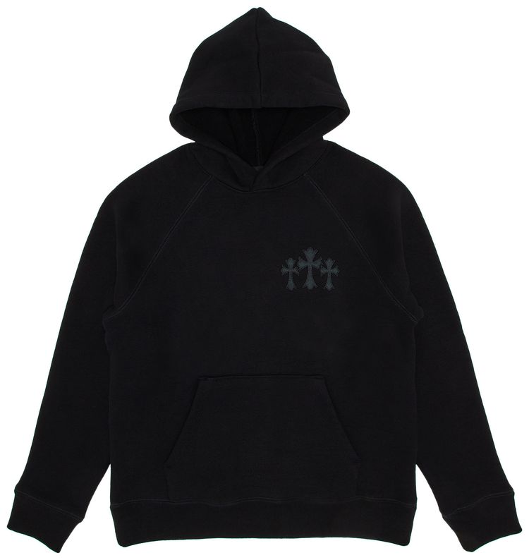 Chrome Hearts 711 Cemetery Cross Nylon CH Hoodie Black