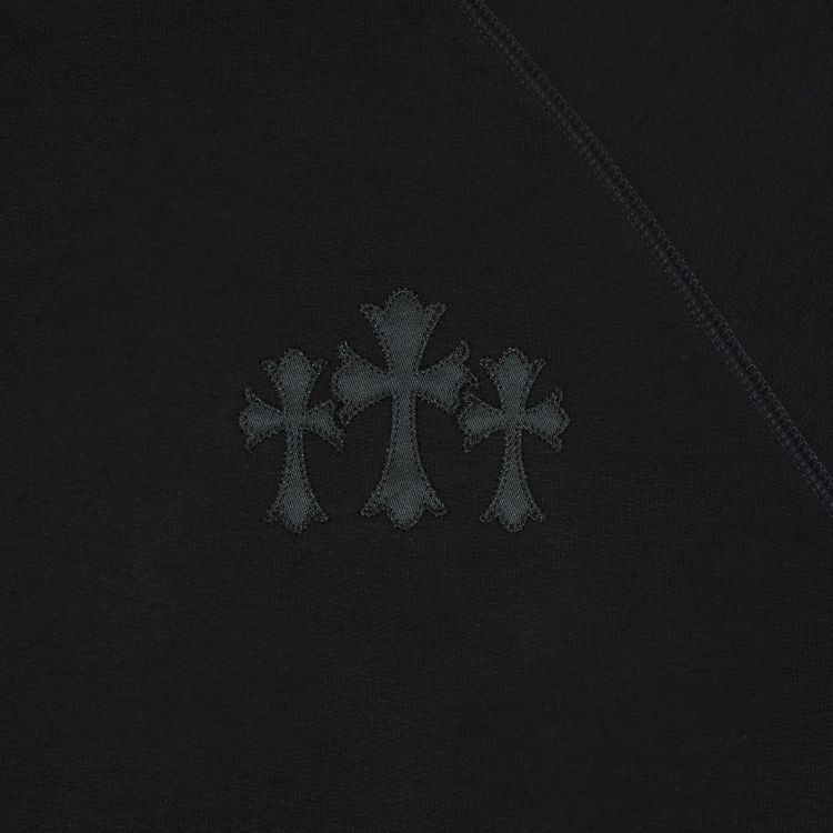 Chrome Hearts 711 Cemetery Cross Nylon CH Hoodie Black