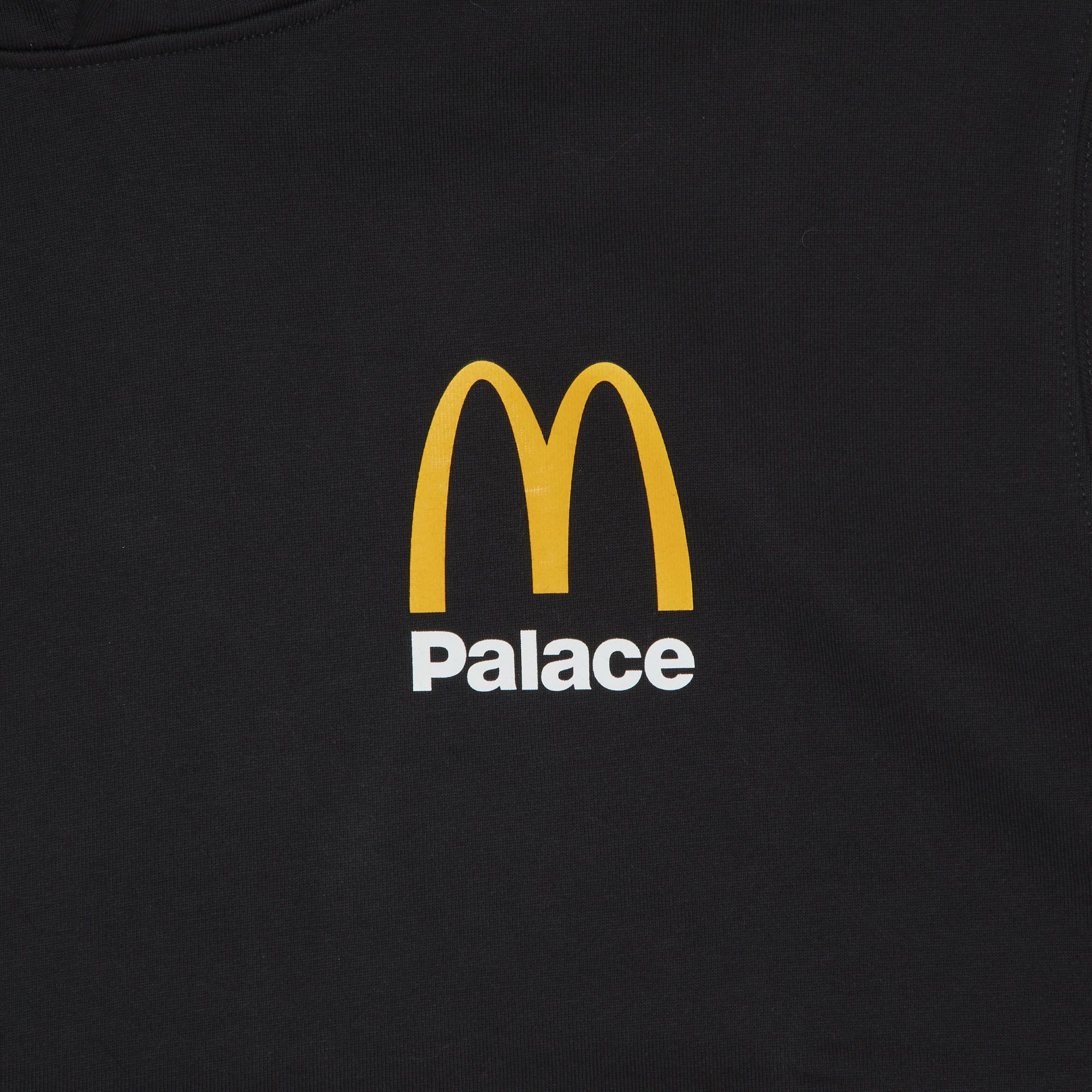 Buy Palace x McDonald's Logo Hoodie 'Black' - P25CS173 | GOAT