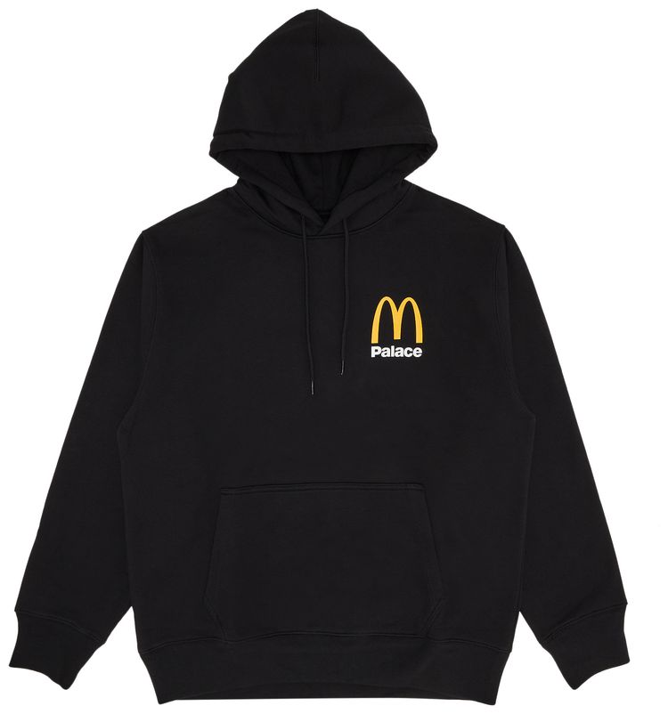 Palace x McDonalds Logo Hoodie Black