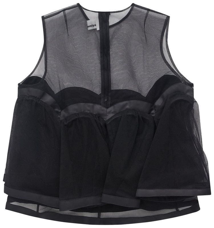 Comme des Garcons Noir Sheer Top Black