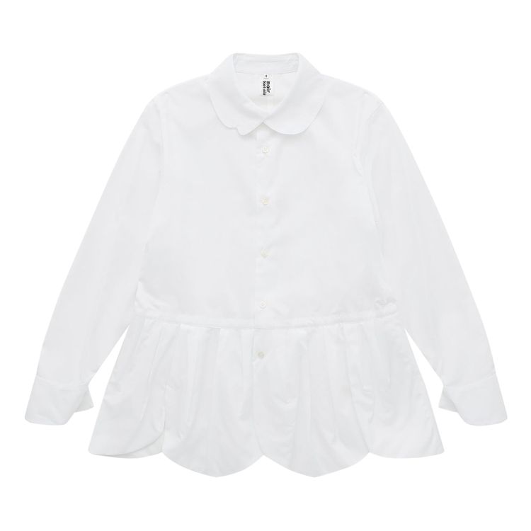 Comme des Garcons Noir Pleated Blouse White