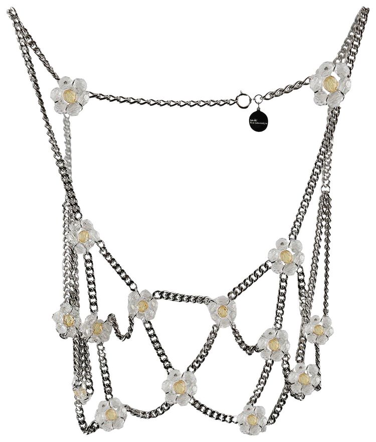 Comme des Garcons Noir Chain Embellished Harness Top Silver