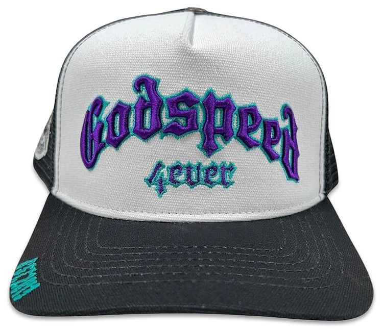 Godspeed Forever Trucker Hat WhiteBlackPurple