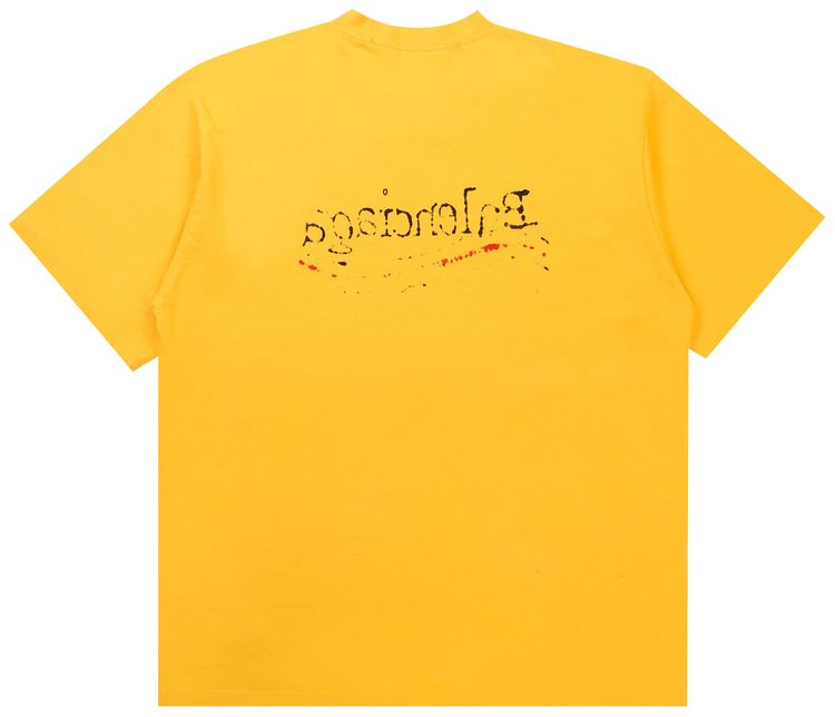 Balenciaga Hand Drawn Political Campaign T Shirt Maize