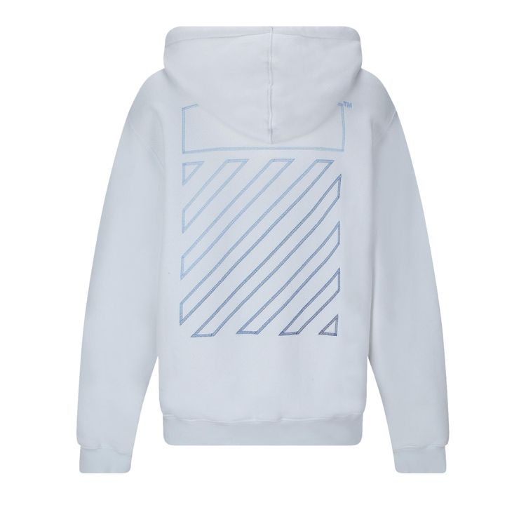 Off White Diag Hoodie White