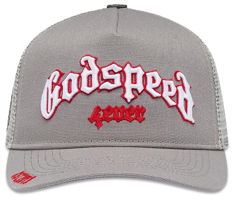 Godspeed Forever Trucker Hat GreyRed