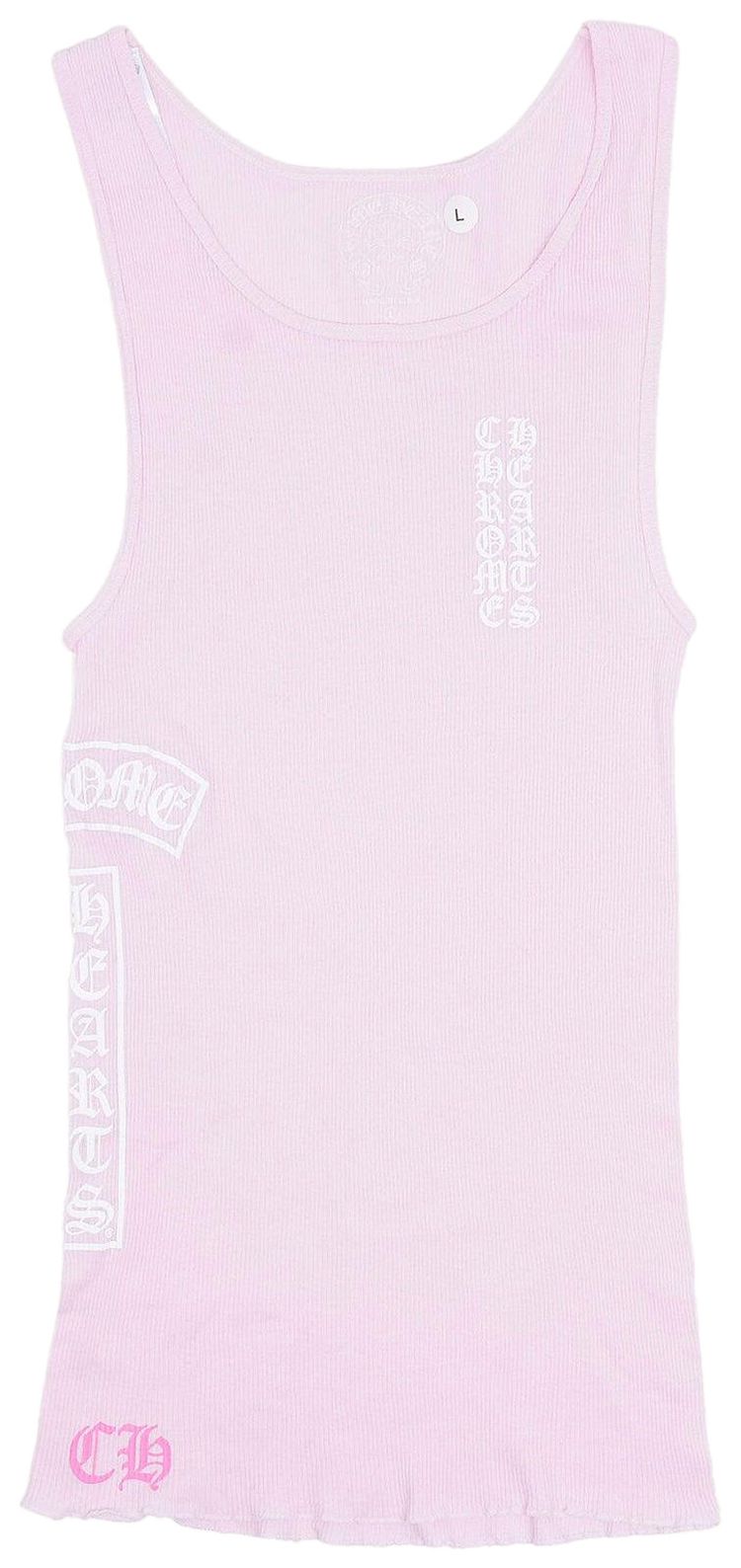 Chrome Hearts T Bar Rib Tank Pink
