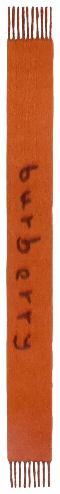 Burberry Monogram Fringe Scarf Ginger