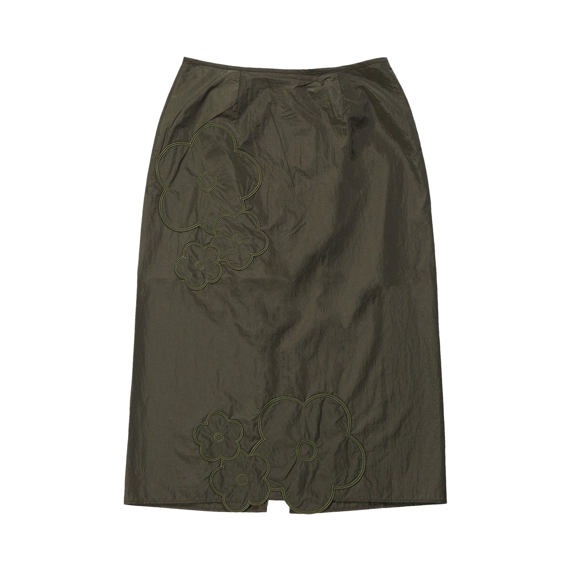 Buy Cecilie Bahnsen Allegra Skirt 'Pine Green' - 1 25 RTW17011