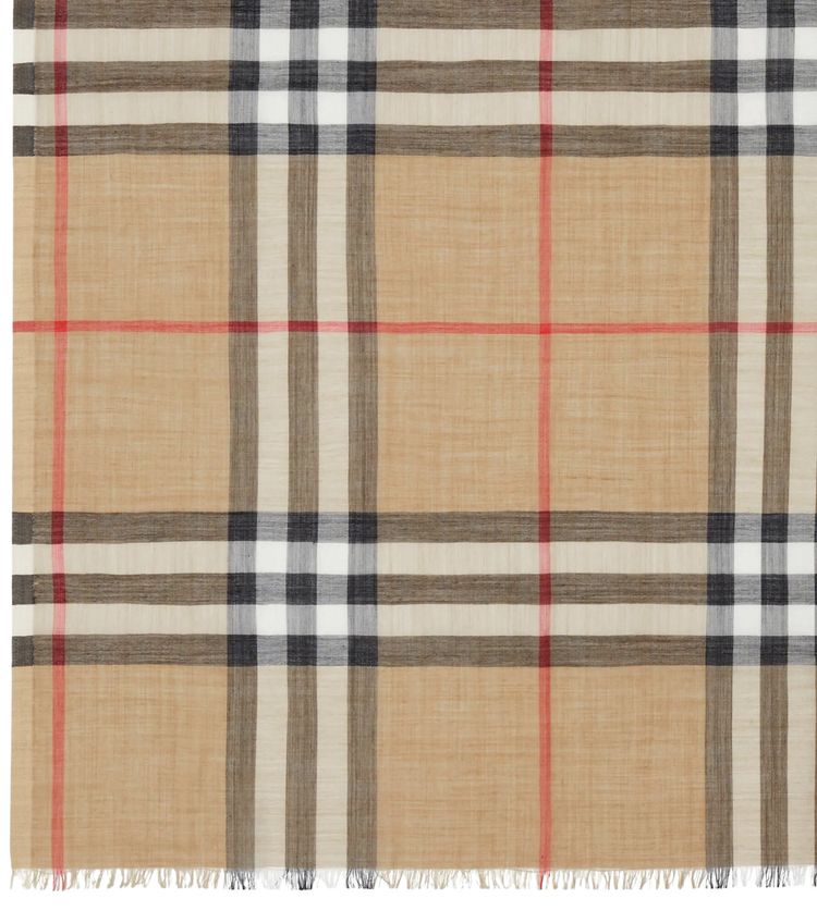 Burberry Classic Check Cashmere Scarf Archive Beige