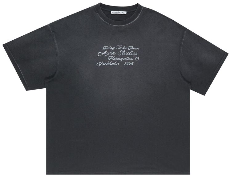 Acne Studios Relaxed Logo T Shirt Black