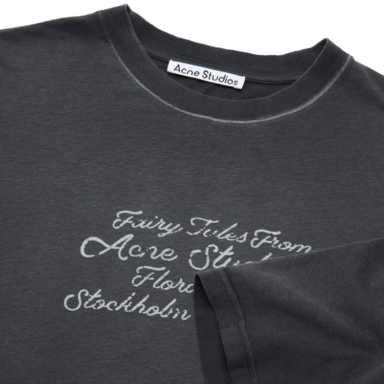 Acne Studios Relaxed Logo T Shirt Black