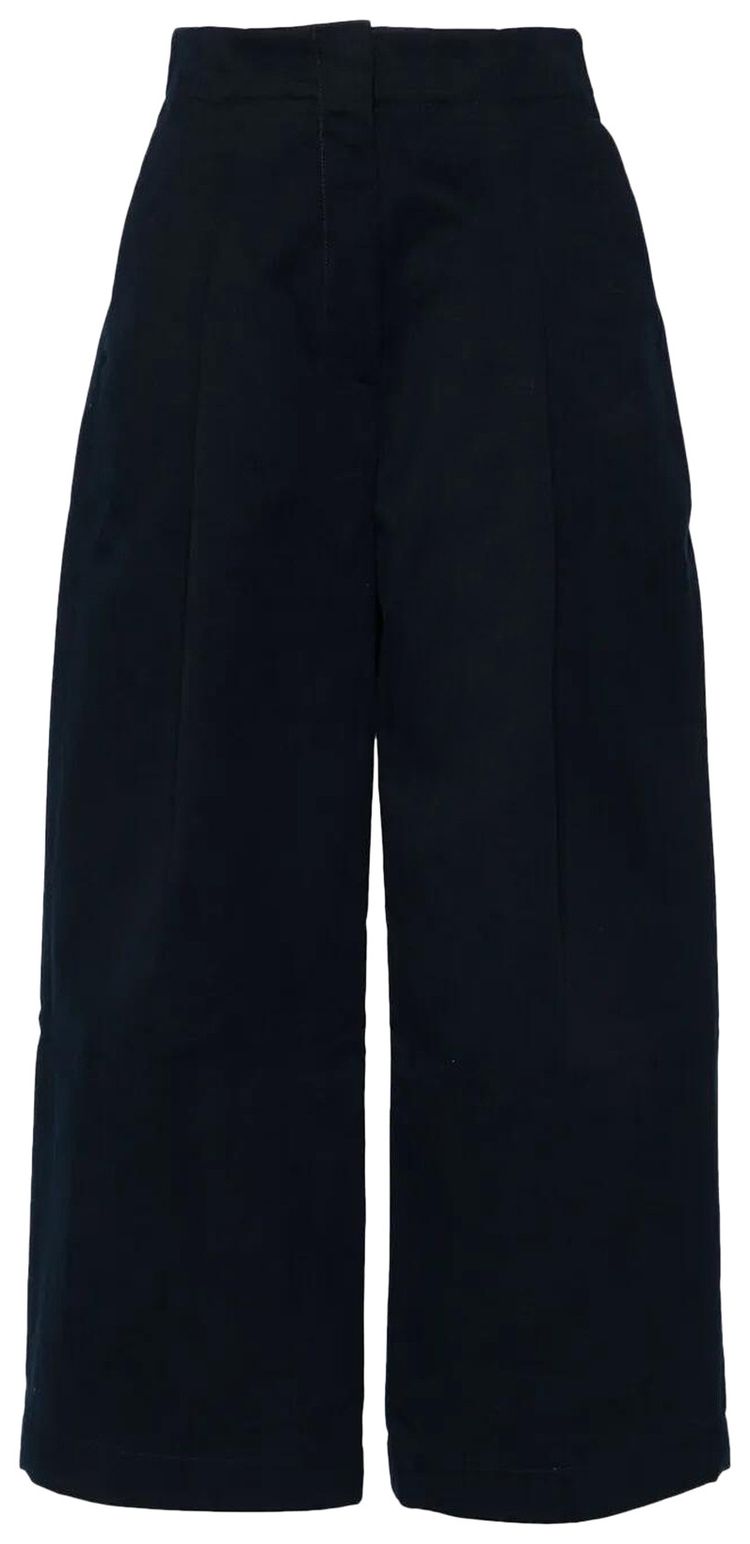 Studio Nicholson Deep Pleat Volume Ankle Crop Pant Dark Navy