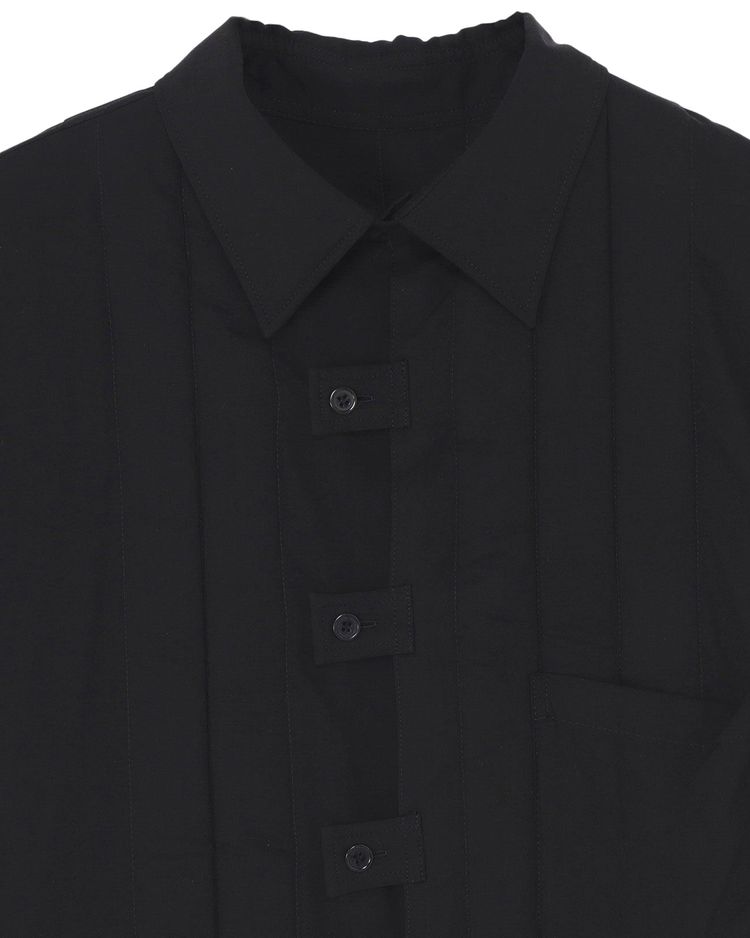Yohji Yamamoto Pour Homme Lawn Tab Padded Blouse Black