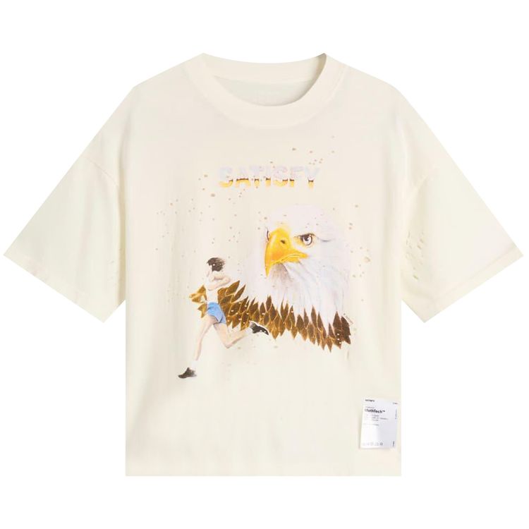 SATISFY Mothtech Eagle T Shirt Off White