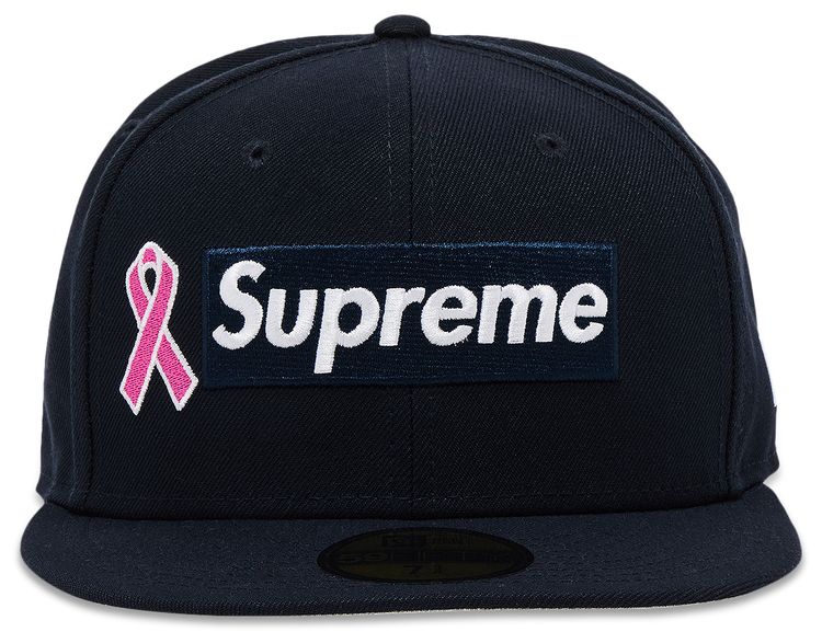 Supreme New Era Breast Cancer Awareness Box Logo Navy