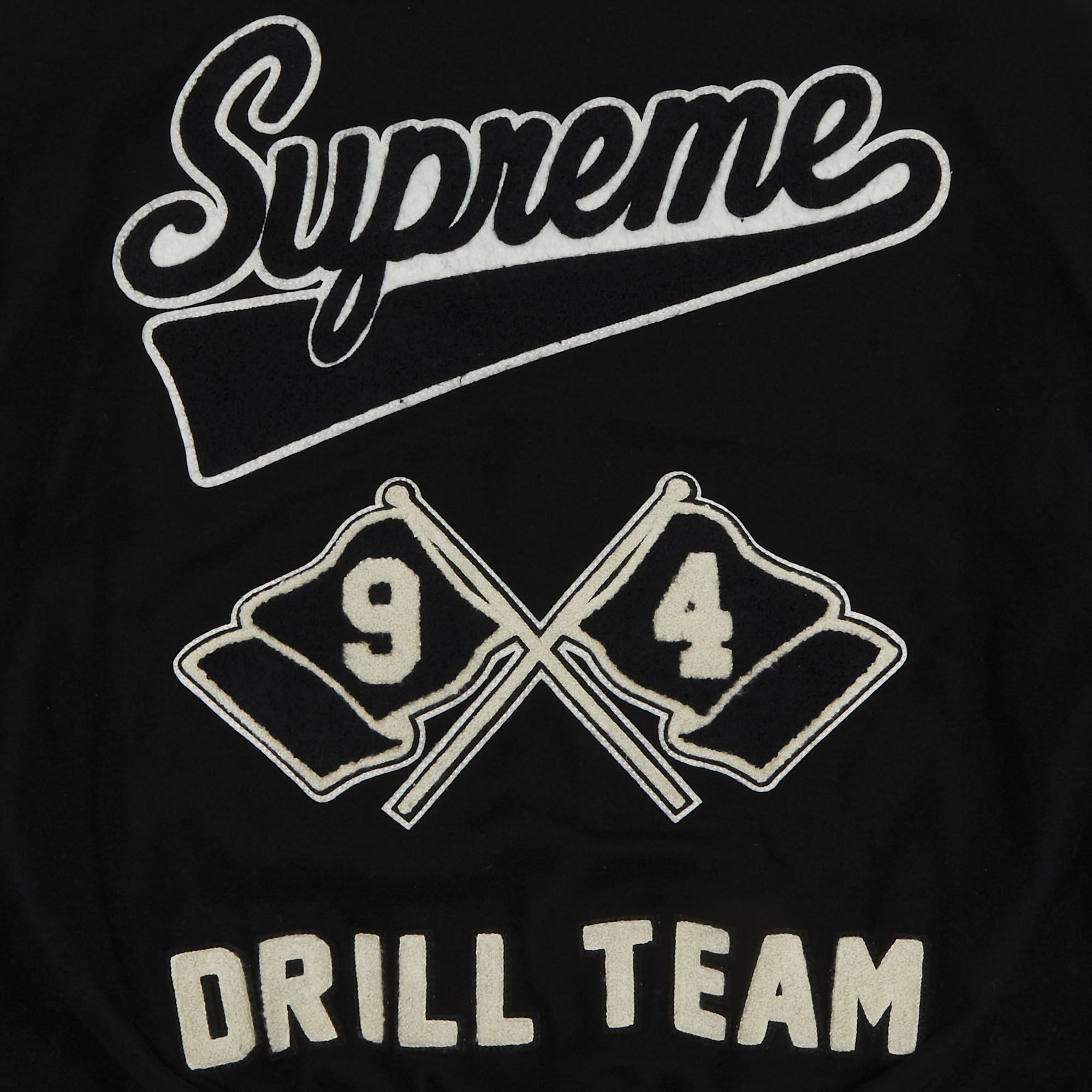 Buy Supreme Drill Team Varsity Jacket 'Black' - FW25J48 BLACK | GOAT