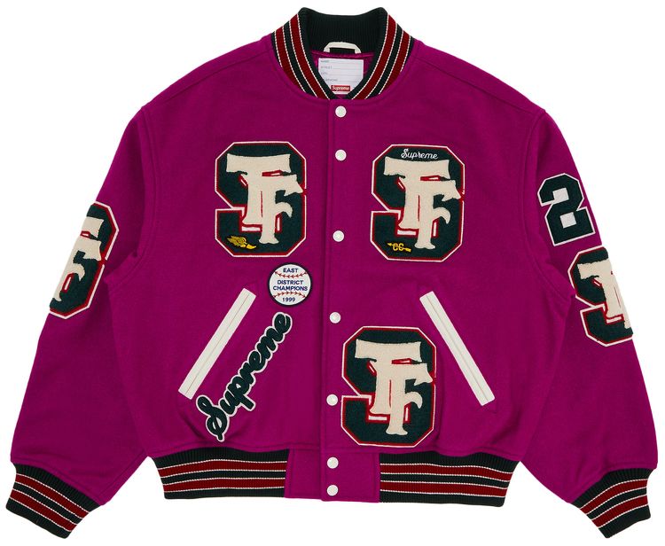 Supreme Drill Team Varsity Jacket Magenta