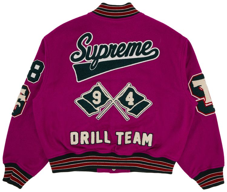 Supreme Drill Team Varsity Jacket Magenta