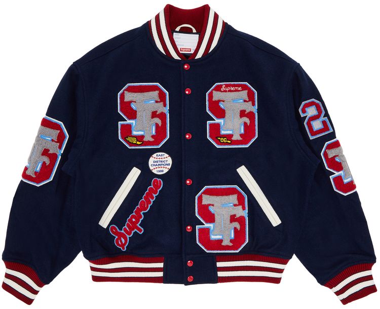 Supreme Drill Team Varsity Jacket Navy