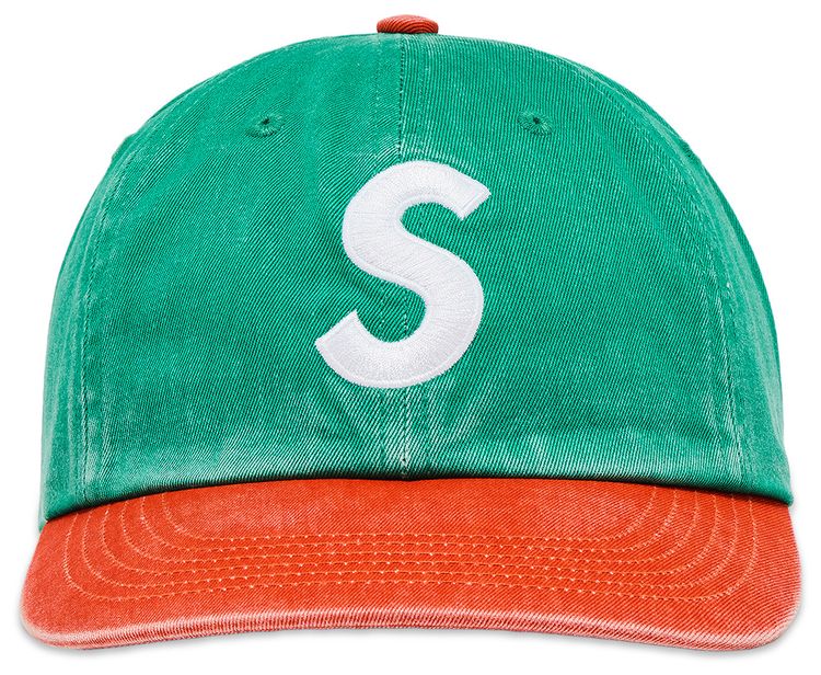 Supreme Pigment Coated 2 Tone S Logo 6 Panel Green
