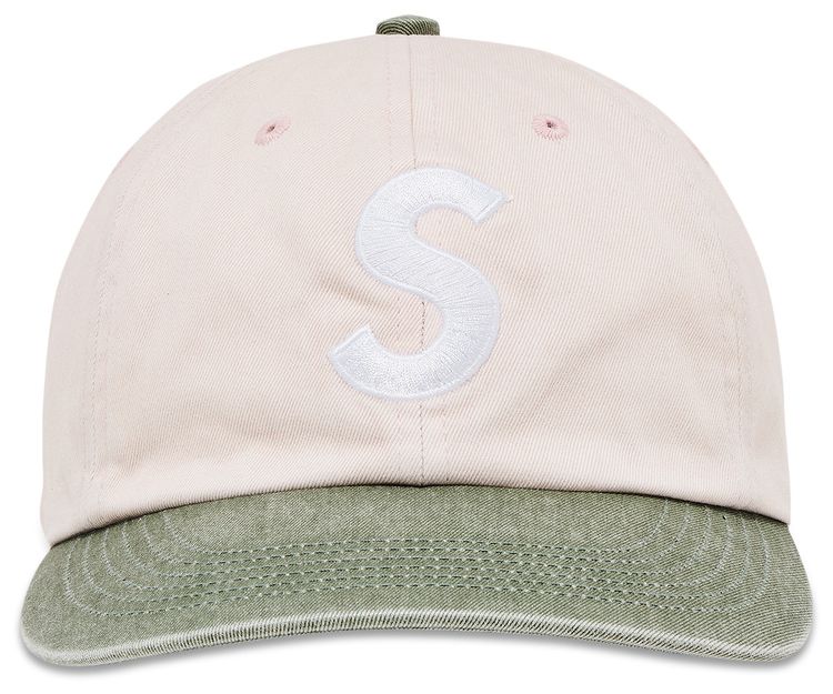Supreme Pigment Coated 2 Tone S Logo 6 Panel Light Pink