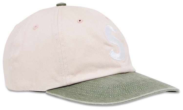 Supreme Pigment Coated 2 Tone S Logo 6 Panel Light Pink