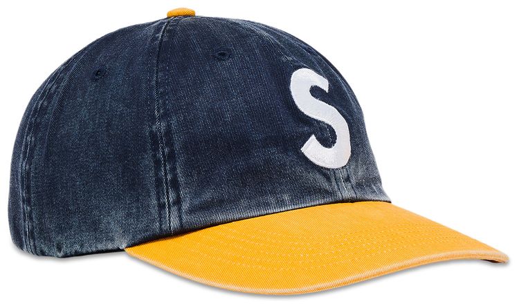 Supreme Pigment Coated 2 Tone S Logo 6 Panel Navy