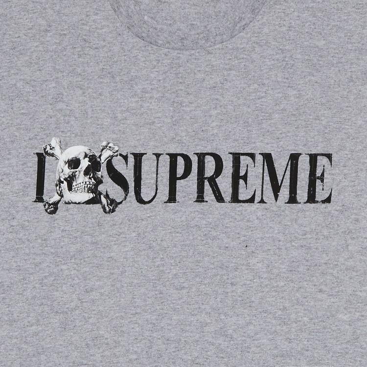 Supreme Skull Tee Heather Grey