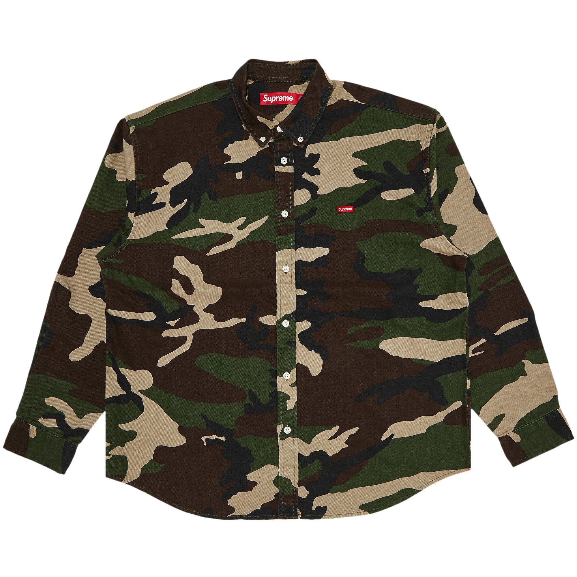 トップス Supreme Small Box Denim Shirt Woodland Buy Supreme Small Box Denim Shirt 'Woodland Camo' - FW25S2