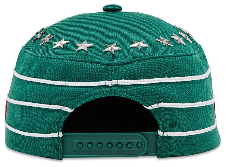 Supreme Stars Studded Pillbox Hat Dark Green