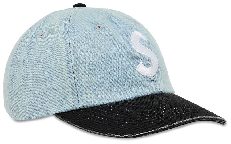 Supreme Pigment Coated 2 Tone S Logo 6 Panel Denim