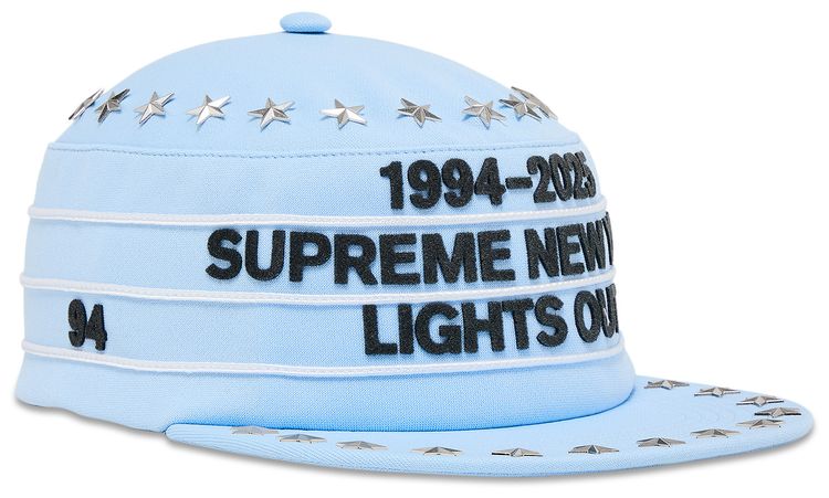 Supreme Stars Studded Pillbox Hat Light Blue