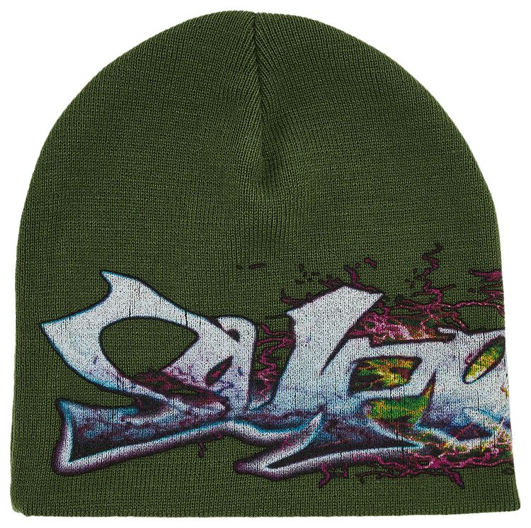 Supreme Tag Beanie Olive