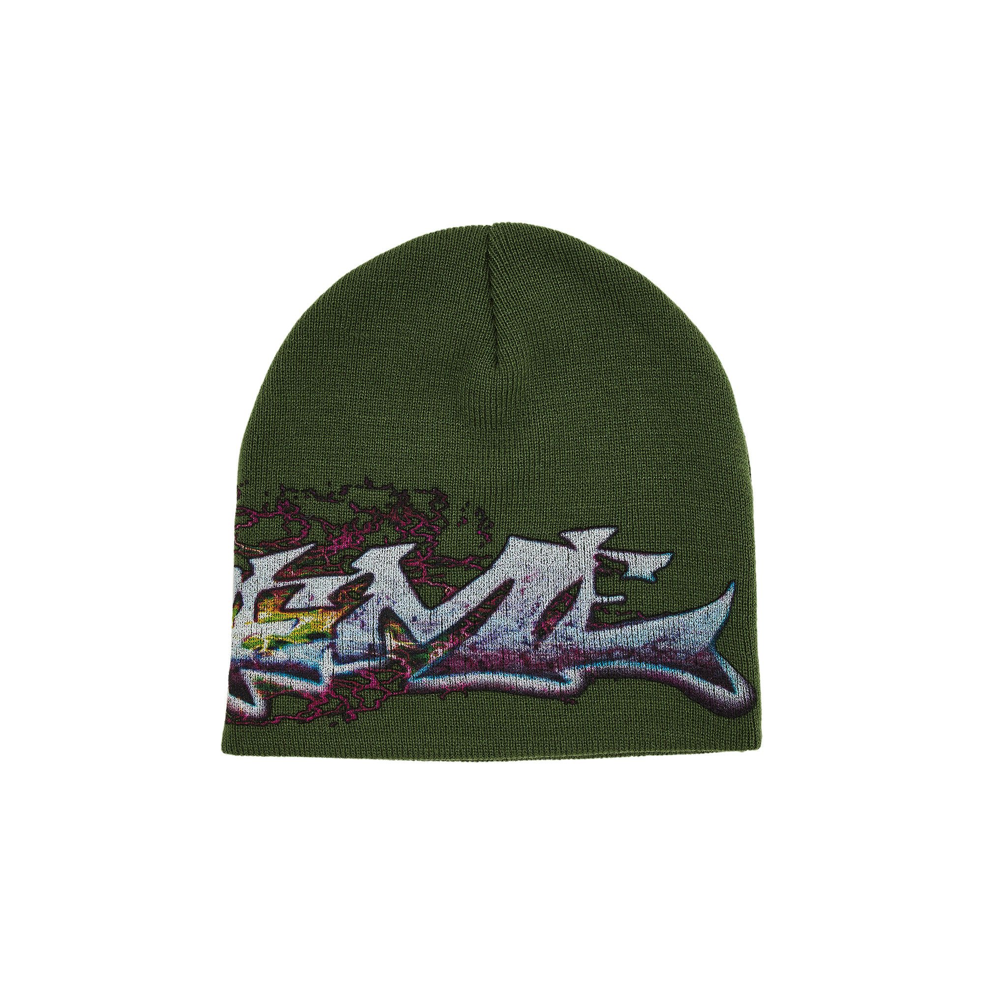 帽子 Supreme Tag Beanie Olive 2025fw Supreme FW25 Tag Graffiti Graphic Logo Beanie Olive Green