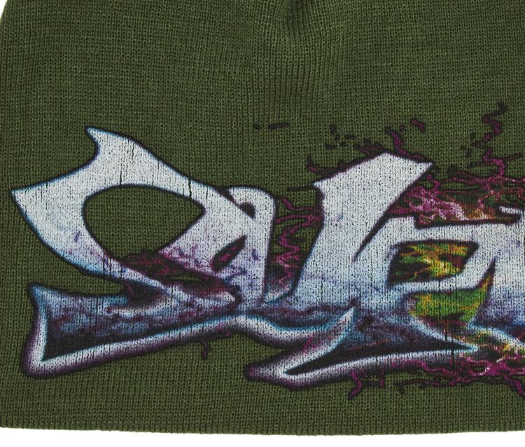 Supreme Tag Beanie Olive