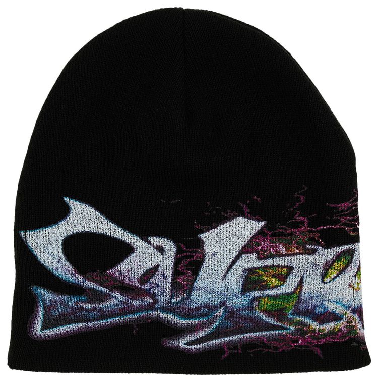 Supreme Tag Beanie Black